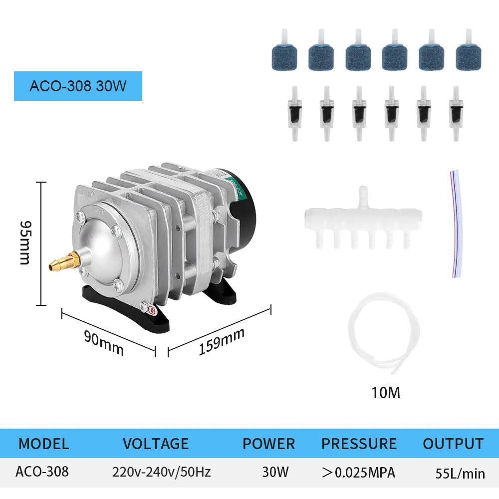 Hailea 220V External High Power Electromagnetic Air Compressor ACO-328 ACO-318 for Aquarium Fish Tank Pond Aerator Oxygen Pump