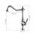 KEMAIDI  Chrome 360 Degree Swivel Kitchen 304 Stainless Steel Brushed Nickel, Hot and Cold Single Lever Sink Faucet