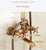 ZGRK Classic Rainfall Shower Set Antique Bronze Bath Shower Faucet Set Copper Wall Mounted Swivel Spout Mixer Tap Shower System