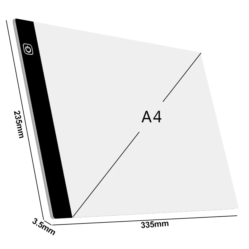 A3/A4/A5 Three Level Dimmable Led Light Pad Drawing Board Pad Tracing Light Box Eye Protection Easier for Diamond Painting