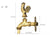 Decorative Antique Brass Garden Outdoor Faucet Cold Water Tap - With a Set of Brass Quick Connecter for 1/2" Inches Hose