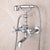 JIENI Brass Bathroom Basin Faucet Bathtub Shower Set Chrome Polish Water Mixer Tap Wall Mounted Telephone Hand Shower Faucet