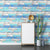 Vintage Wood Self Adhesive Paper Removable Peel Stick Wallpaper Blue Wood Panel