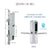 waterproof biometric fingerprint door Locks electronic Smart door lock RFID Card code lock For Aluminum Glass Door