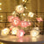 1.5M 10LED Artificial Rose Flower Garland String Light LED Fairy Lights Decorations