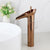 KEMAIDI Grey Bathroom Basin Faucet Wine Glass Style Single Lever Waterfall Faucets Hot and Cold Water  Mixer Deck Mounte Taps