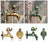 Decorative Antique Brass Garden Outdoor Faucet Cold Water Tap - With a Set of Brass Quick Connecter for 1/2" Inches Hose