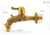 Decorative Antique Brass Garden Outdoor Faucet Cold Water Tap - With a Set of Brass Quick Connecter for 1/2" Inches Hose