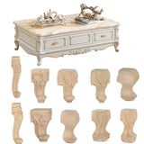 European Style Rubber Wood Carved Furniture Foot Legs Cabinet Seat Feets Vintage Home Decor Decoration Accessories