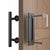 KAK 12 inches Sliding Barn Door Handle Pull Cabinet Flush Hardware Set Wood Door Handle I