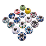 Various Euro-Style Look Flower Painted Ceramic Knobs Door Handle Cabinet Drawer Cupboard Pull Single hole knobs