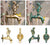 Decorative Antique Brass Garden Outdoor Faucet Cold Water Tap - With a Set of Brass Quick Connecter for 1/2" Inches Hose