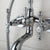 JIENI Brass Bathroom Basin Faucet Bathtub Shower Set Chrome Polish Water Mixer Tap Wall Mounted Telephone Hand Shower Faucet