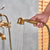 Luxury Golden Black Bathtub Faucet Mixer Tap Telephone Style With Sprayer Hand Shower Mixer Sets