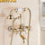 Luxury Antique Style Gold Color Bath Tub Faucet Ceramic Handle Hand held Shower Head Faucet Mixer Tap . YT-5329