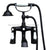 Black Oil Rubbed Brass Deck Mounted Bathtub Mixer Faucet Double Ceramic Handle Tub Water Taps With Handheld Sprayer Ntf504