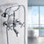 Bathtub Faucet Brass Chrome Bath Shower Set Silver Wall Mount Rain Shower Faucets Bathroom Shower Mixer Tap Set torneiras G021