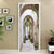 PVC Self-Adhesive Waterproof Mural Wallpaper Modern 3D Stereo Arch Green Leaf Door Sticker