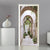 PVC Self-Adhesive Waterproof Mural Wallpaper Modern 3D Stereo Arch Green Leaf Door Sticker