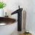 KEMAIDI Grey Bathroom Basin Faucet Wine Glass Style Single Lever Waterfall Faucets Hot and Cold Water  Mixer Deck Mounte Taps