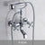 Bathtub Faucet Brass Chrome Bath Shower Set Silver Wall Mount Rain Shower Faucets Bathroom Shower Mixer Tap Set torneiras G021