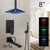 KEMAIDI Matte Black Shower Faucet Set Rain Waterfall Concealed Shower System Wall Mount Bathtub Shower Mixer LED Shower Set