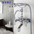 JIENI Brass Bathroom Basin Faucet Bathtub Shower Set Chrome Polish Water Mixer Tap Wall Mounted Telephone Hand Shower Faucet