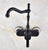 Black Oil Rubbed Bronze Dual Ceramic Base Wall Mounted Bathroom Kitchen Sink Faucet Swivel Spout Mixer Tap Single Lever anf876