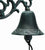 Heavy Duty Cast Iron Wall Hanging Bell Welcome  - Decorative Vintage Green Flower Vine Manually Shaking Doorbell