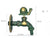 Decorative Antique Brass Garden Outdoor Faucet Cold Water Tap - With a Set of Brass Quick Connecter for 1/2" Inches Hose