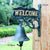 Nordic Country Retro Welcome Double-sided Listing Doorplate Cast Iron Art Doorbell Hand Bell