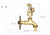 Decorative Antique Brass Garden Outdoor Faucet Cold Water Tap - With a Set of Brass Quick Connecter for 1/2" Inches Hose