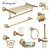 Porcelain Base Bronze Bathroom Hardware Set Wall Mounted Towel Rack Toilet Roll Paper Holder Soap Dish WB8803