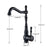 Shinesia Black Bronze Gourmet Kitchen Faucet Deck Mounted Bathroom Basin Sink Hot and Cold Water Mixer Taps