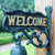 Nordic Country Retro Welcome Double-sided Listing Doorplate Cast Iron Art Doorbell Hand Bell