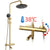 KEMAIDI Thermostatic Shower Set Gold Bathroom Shower System 38 Thermostatic Bath Shower Set