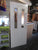 White 2 Panel, 2 Lite Aluminium Door with Key 1980H x 810W