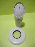 Caroma White Plastic Long Slender Shower Head 180L x 60Dia/ Plate 135Dia