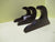 Mahogany Colour Seto of 3 Curtain Brackets 198-135H x 18W x 110D