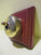 Reproduction Brass Light Switch with Wooden Mount 90Sq x 45H