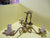 Vintage Oak Leaf 3 Light Brass Pendant Light 460 Dia x 240-470H