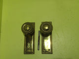 Brass Knob Handles with Rectangle Plate & Robe Twist Detial 148L x 49W/Knob 54Dia