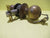 Antique Brass Effect Thumb Turn with Entry Knob Set. 75H x 60Dia