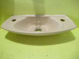 Pale Peach Narrow Toilet McSkimmings Wash Basin 125H x 52W x 22D