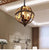 American Countryside Ball Shaped Wooden Chandelier Living Room Hallway Restaurant Bar Counter Retro E14 Chandelier