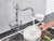 Kitchen Water Filter Faucet Dual Spout Filter Faucet Mixer 360 Degree Rotation Water Purification Feature Taps Crane