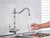 Kitchen Water Filter Faucet Dual Spout Filter Faucet Mixer 360 Degree Rotation Water Purification Feature Taps Crane