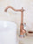 Bathroom Basin Sink Faucet Antique Red Copper Single Handle Kitchen Tap Faucet Mixer hot and cold water tap Lnf625