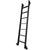 3.3FT(100cm) Hook on Rolling Library Ladder Hardware Kit with 87"(2.2M) Metal Ladder,Sliding Track Kit,Floor Roller with Brake