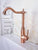 Antique Red Copper Brass Single Handle One Lever Bathroom Kitchen Basin Sink Faucet Mixer Tap Swivel Spout Deck Mounted mnf636